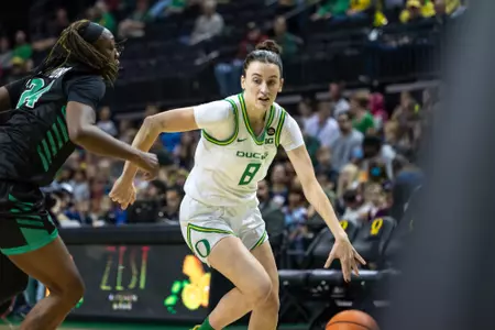 Oregon women's basketball team takes on North Texas at Matthew Knight Arena on Nov. 12, 2024.