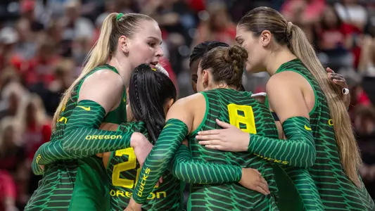 Team huddle at Ohio State - Oct. 3