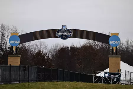 NCAAXC finish line in Madison