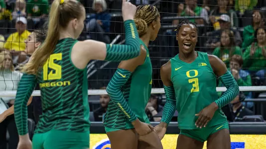Glover, Ofoegbu celebration vs Oregon State - Sept. 22