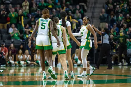 Oregon women's basketball takes on USC at Matthew Knight Arena on Dec. 7, 2024.