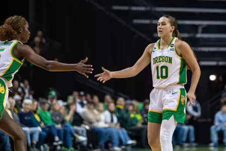 Oregon women's basketball takes on USC at Matthew Knight Arena on Dec. 7, 2024.