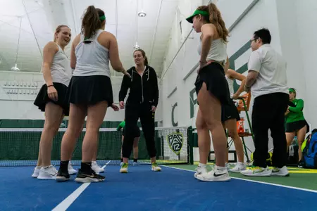 Oregon vs UC Santa Barbara at the Student Tennis Center in Eugene, Ore.