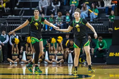 WBB - Oregon vs UCLA on Feb. 18, 2024 at Matthew Knight Arena.