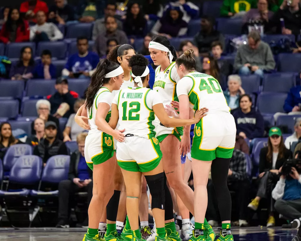 WBB - Oregon at Washington on Feb. 23, 2024 at Alaska Airlines Arena.