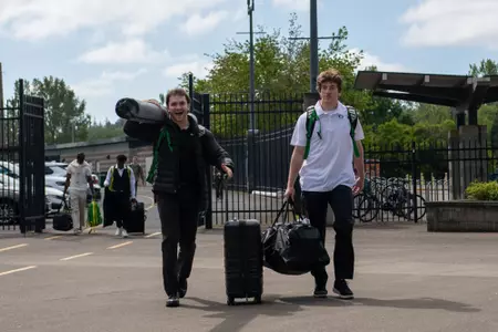 Young, Krauel - Pac-12 Championships travel day