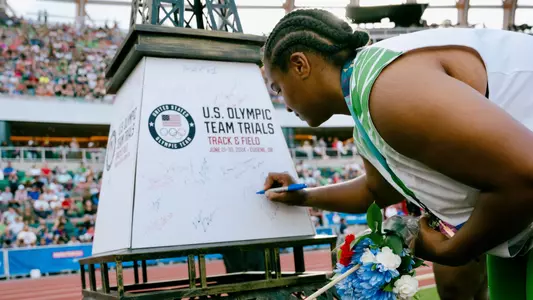 Jaida Ross, Olympic Team Trials celebration