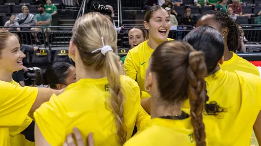 Team huddle, 2024 Green-Yellow scrimmage