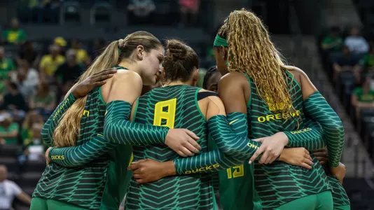 Team, pre-match huddle vs LBSU - Sept. 1