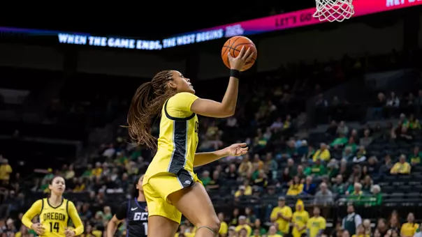 The Oregon women's basketball team takes on Grand Canyon on Nov. 11, 2025 at Matthew Knight Arena.