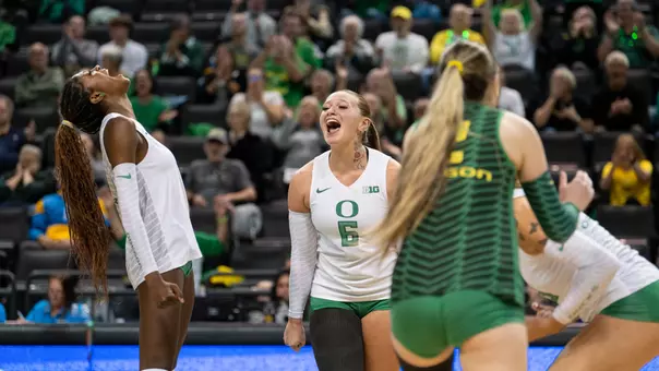 Four-Set Win Gives Ducks Sweep of UCLA