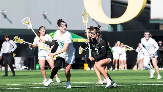 The Oregon Ducks take on the Stetson Hatters at Papé Field in Eugene, Oregon on February 11, 2025 (Rob Moseley/GoDucks.com).