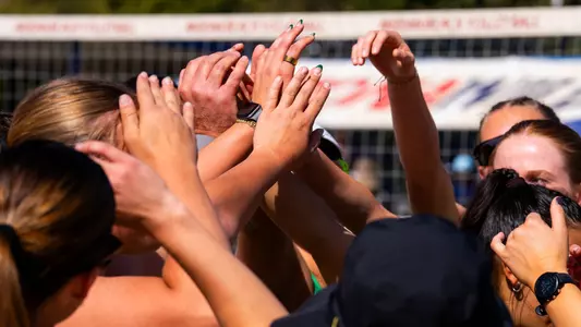 BVB team huddle vs Arizona (Feb. 28)