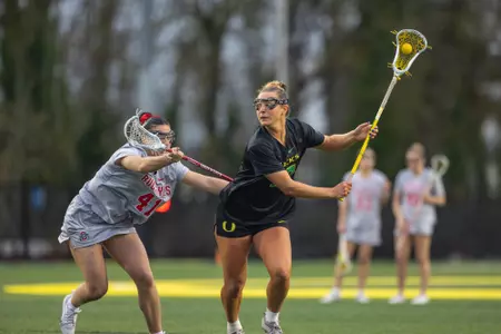 The Oregon Ducks take on the Ohio State Buckeyes in Eugene, OR at Papé Field on March 12, 2025 (Molly McPherson/GoDucks.com)