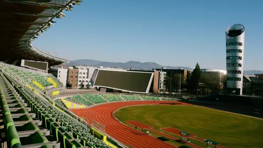 Hayward Field, January practice - exterior