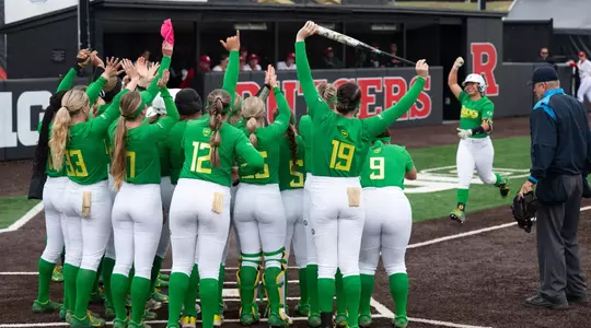 Ducks Tie Hits Record in 20-1 Win at Rutgers Image