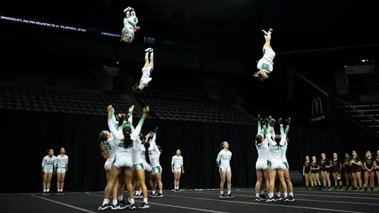 The Oregon Ducks take on the Gannon Golden Knights at Matthew Knight Arena in Eugene, Oregon on March 7, 2025 (Rob Moseley/GoDucks.com)