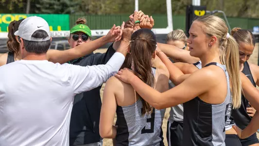 Team huddle vs Bushnell (April 4)