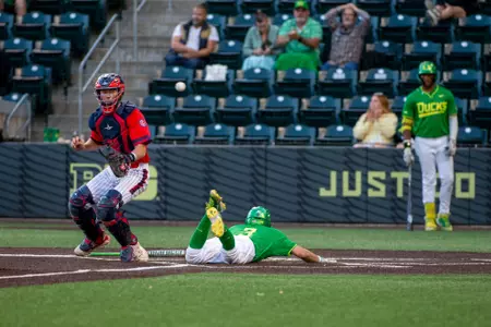 The Oregon Ducks defeated the Saint Mary's Gaels in an 8-1 victory on Wednesday, May 7.