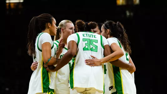 The Oregon women's basketball team takes on Iowa at Carver-Hawkeye Arena in Iowa City, Iowa on Jan. 15, 2026.