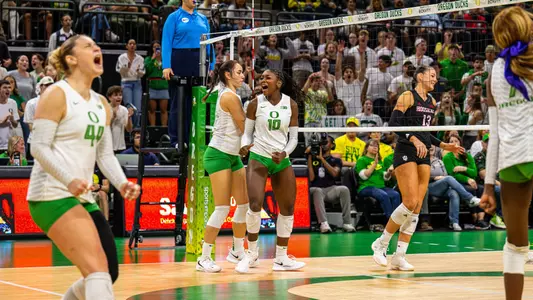 Alaina Pollard celebration vs Indiana (Oct. 16, 2026)