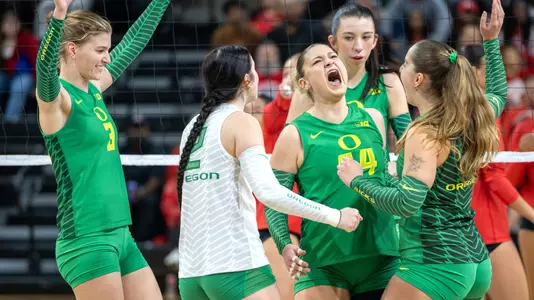 Team celebration, huddle at Ohio State (Oct. 24, 2026)