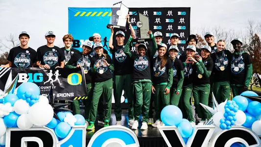 B1GXC men's and women's sweep podium (Oct. 30, 2026)