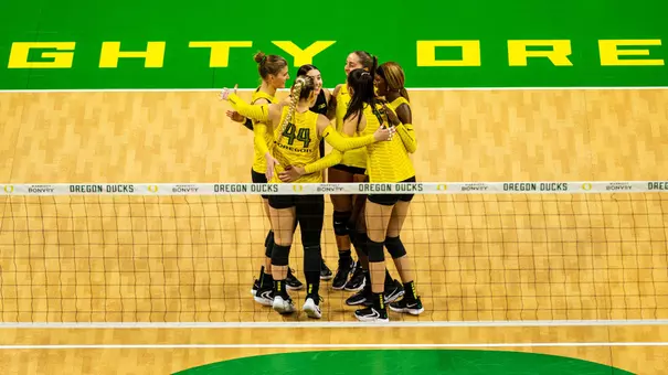Team huddle, celebration vs Maryland (Oct. 30, 2026)