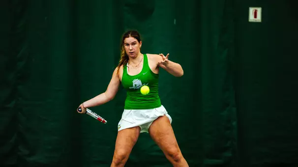 The Oregon women's tennis team takes on Seattle U at the Student Tennis Center on Feb. 14, 2026.