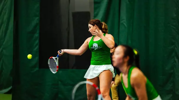 The Oregon women's tennis team takes on Seattle U at the Student Tennis Center on Feb. 14, 2026.