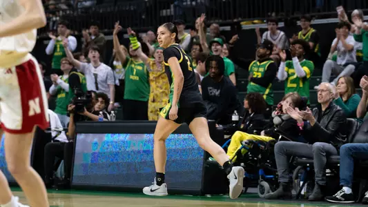 The Oregon women's basketball team takes on Nebraska at Matthew Knight Arena on Feb. 29, 2026.