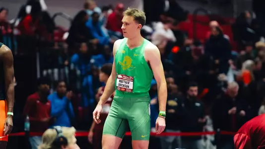 Matthew Erickson, 800m start at Razorback Invitational (Jan. 30)