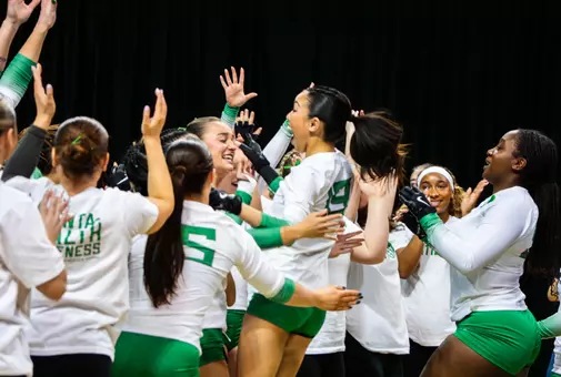 The Oregon Ducks acrobatics and tumbling team hosted the Quinnipiac Bobcats in their first home meet of the 2026 season on Saturday, Feb. 21 in Matthew Knight Arena.