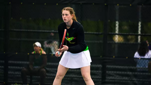 The Oregon women's tennis team takes on Northwestern at the UO Student Tennis Center on March 29, 2026.