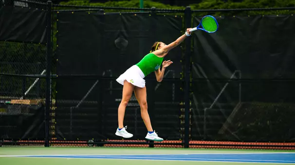 The Oregon women's tennis team takes on Northwestern at the UO Student Tennis Center on March 29, 2026.