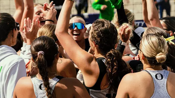 Team celebration, win vs #15 FAU (April 17, 2026)