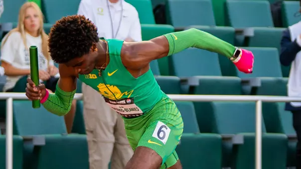 Kai Graves-Blanks, Oregon Team Invitational 4x100 lead off (April 18, 2026)