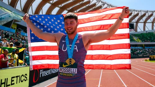 Simon Rosselli, WA U20 discus celebration