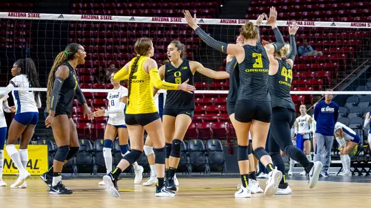Team celebration vs UC Davis (Sept. 12, 2026)