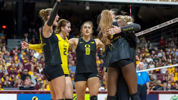 Team celebration, huddle at Minnesota (Sept. 26, 2026)