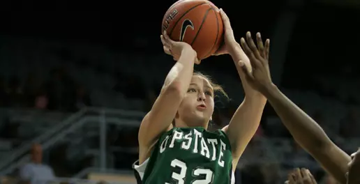 Copney, Hicks' Double-doubles Help Upstate Women Plunder Buccaneers, 74-68 Image