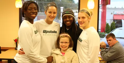 Upstate Women's Hoops Visits Local Restaurant Image