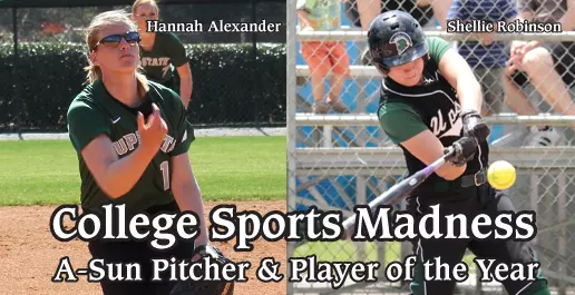 Alexander, Robinson Named College Sports Madness Conference Pitcher & Field Player of the Year Image