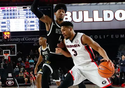 Moore, Cunningham Each Score 16 as Upstate Falls in Hard-Fought Contest at Georgia Image