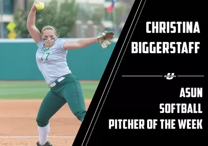 Biggerstaff Earns Second ASUN Pitcher of the Week Honor Image
