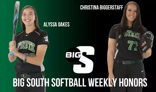 Oakes, Biggerstaff Receive Big South Softball Weekly Honors Image