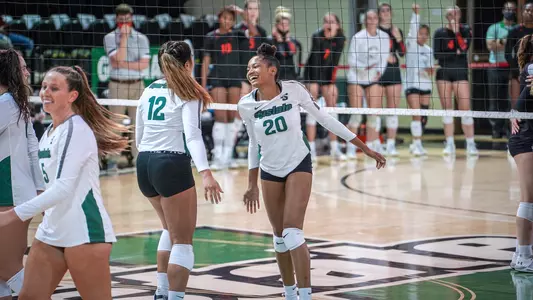 Volleyball Celebration Briana Strobert & Alexis Mareko Campbell 2021