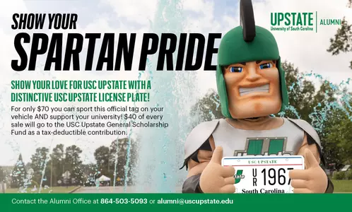 USC Upstate License Plate Corrected