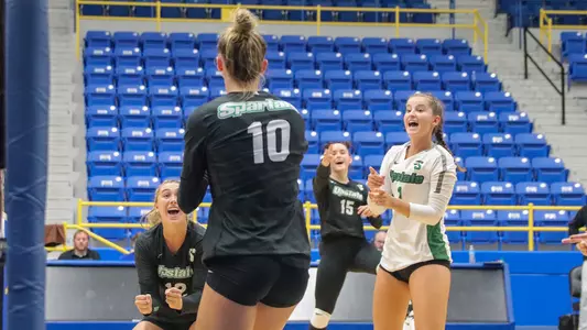 Team Celebration Post-Ashleigh Nicoll Kill vs. Morehead State 2023