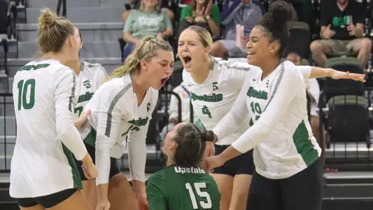 Team Celebration Post-Block vs. UNC Asheville Set 1 2023